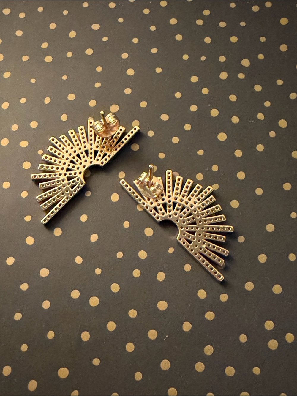 Sunburst Stud Earrings in Gold - Picture 6 of 6